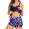 imageHolipick Two Piece Tankini Swimsuits for Women Tummy Control Bathing Suit Blouson Tankini Top with Sporty Boy Shorts 2025Color Leopard