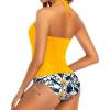 imageHolipick Two Piece Tankini Swimsuits for Women Tummy Control Bathing Suits Halter Tankini Top with Bikini BottomYellow