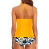 imageHolipick Two Piece Tankini Swimsuits for Women Tummy Control Bathing Suits Halter Tankini Top with Bikini BottomYellow