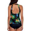 imageHolipick Two Piece Tankini Swimsuits for Women Tummy Control Bathing Suits High Neck Tankini Tops with Bikini BottomBlack Pineapple