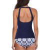 imageHolipick Two Piece Tankini Swimsuits for Women Tummy Control Bathing Suits High Neck Tankini Tops with Bikini BottomNavy Blue