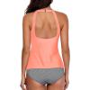 imageHolipick Two Piece Tankini Swimsuits for Women Tummy Control Bathing Suits High Neck Tankini Tops with Bikini BottomPink Striped