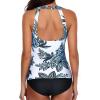 imageHolipick Two Piece Tankini Swimsuits for Women Tummy Control Bathing Suits High Neck Tankini Tops with Bikini BottomWhite Floral