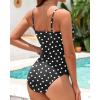 imageHolipick Women Strapless One Piece Swimsuits Tummy Control Bandeau Tube Top Bathing Suits Slimming SwimwearBlack Dot
