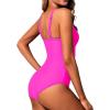 imageHolipick Women Tummy Control One Piece Swimsuit Modest Bathing Suit Full Coverage High Neck SwimwearHot Pink