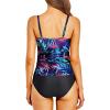 imageHolipick Womens Strapless Tankini Tummy Control Two Piece Bathing Suits Twist Bandeau Swimsuit with High Waist BottomsLeaf