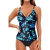 Black Blue Floral