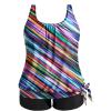 Color Oblique Stripe Wide Straps