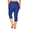 imageHolipick Plus Size Swim Pants for Women Swim Capris High Waisted Swim Leggings UPF 50 Long Swim ShortsGrey Cross