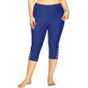 imageHolipick Plus Size Swim Pants for Women Swim Capris High Waisted Swim Leggings UPF 50 Long Swim ShortsGrey Cross