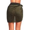 imageHolipick Shiny Sarong Coverups for Women Bathing Suit Wrap Skirt Swimsuit Beach Bikini Cover UpBlack Gold