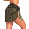 imageHolipick Shiny Sarong Coverups for Women Bathing Suit Wrap Skirt Swimsuit Beach Bikini Cover UpBlack Gold