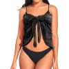 imageHolipick Shiny Sarong Coverups for Women Bathing Suit Wrap Skirt Swimsuit Beach Bikini Cover UpBlack Silver