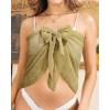 imageHolipick Shiny Sarong Coverups for Women Bathing Suit Wrap Skirt Swimsuit Beach Bikini Cover UpGold
