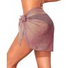 imageHolipick Shiny Sarong Coverups for Women Bathing Suit Wrap Skirt Swimsuit Beach Bikini Cover UpPink Gold