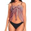 imageHolipick Shiny Sarong Coverups for Women Bathing Suit Wrap Skirt Swimsuit Beach Bikini Cover UpPink Gold
