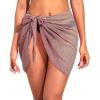 imageHolipick Shiny Sarong Coverups for Women Bathing Suit Wrap Skirt Swimsuit Beach Bikini Cover UpPink Gold