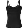 imageHolipick Tankini Top for Women Twist Front Bandeau Swimsuit Tummy Control Bathing Suit Top Only No BottomBlack