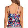 imageHolipick Tankini Top for Women Twist Front Bandeau Swimsuit Tummy Control Bathing Suit Top Only No BottomColorful Floral