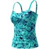 imageHolipick Tankini Top for Women Twist Front Bandeau Swimsuit Tummy Control Bathing Suit Top Only No BottomGreen Paisley