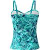 imageHolipick Tankini Top for Women Twist Front Bandeau Swimsuit Tummy Control Bathing Suit Top Only No BottomGreen Paisley