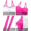 imageHolipick Tankini Top for Women Twist Front Bandeau Swimsuit Tummy Control Bathing Suit Top Only No BottomHot Pink