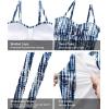 imageHolipick Tankini Top for Women Twist Front Bandeau Swimsuit Tummy Control Bathing Suit Top Only No BottomTie Dye