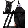imageHolipick Tankini for Women V Neck Tummy Control Swim Top Ruched Bathing Suit No BottomBlack
