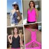 imageHolipick Tankini for Women V Neck Tummy Control Swim Top Ruched Bathing Suit No BottomBlack