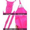 imageHolipick Tankini for Women V Neck Tummy Control Swim Top Ruched Bathing Suit No BottomNeon Pink