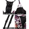 imageHolipick Tankini for Women V Neck Tummy Control Swim Top Ruched Bathing Suit No BottomPurple Floral
