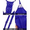 imageHolipick Tankini for Women V Neck Tummy Control Swim Top Ruched Bathing Suit No BottomRoyal Blue