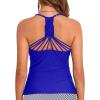 imageHolipick Tankini for Women V Neck Tummy Control Swim Top Ruched Bathing Suit No BottomRoyal Blue
