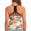 imageHolipick Tankini for Women V Neck Tummy Control Swim Top Ruched Bathing Suit No BottomWhite Floral