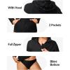 imageHolipick Women Two Piece Hooded Rash Guard Swimsuit Long Sleeve Bathing Suit SPF Swim Shirts with Bikini Bottom