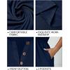 imageHolipick Womens Plus Size Summer Dresses for Women Casual Dress with Pockets ALine Swing Button Down Sleeveless V NeckLong Sleeve Navy Blue