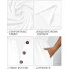 imageHolipick Womens Plus Size Summer Dresses for Women Casual Dress with Pockets ALine Swing Button Down Sleeveless V NeckWhite Short Sleeve