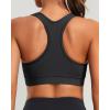 imageHolipick Womens Sports Bra Bikini Tops Racerback Swim Top Scoop Neck Bathing Suits Top Modest Padded Crop Tops Swimsuit OnlyBlack