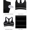imageHolipick Womens Sports Bra Bikini Tops Racerback Swim Top Scoop Neck Bathing Suits Top Modest Padded Crop Tops Swimsuit OnlyBlackwhite