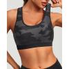 imageHolipick Womens Sports Bra Bikini Tops Racerback Swim Top Scoop Neck Bathing Suits Top Modest Padded Crop Tops Swimsuit OnlyCamo