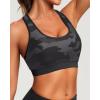 imageHolipick Womens Sports Bra Bikini Tops Racerback Swim Top Scoop Neck Bathing Suits Top Modest Padded Crop Tops Swimsuit OnlyCamo
