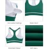 imageHolipick Womens Sports Bra Bikini Tops Racerback Swim Top Scoop Neck Bathing Suits Top Modest Padded Crop Tops Swimsuit OnlyGreenwhite