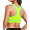 imageHolipick Womens Sports Bra Bikini Tops Racerback Swim Top Scoop Neck Bathing Suits Top Modest Padded Crop Tops Swimsuit OnlyNeon Yellowgreen