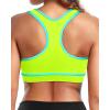 imageHolipick Womens Sports Bra Bikini Tops Racerback Swim Top Scoop Neck Bathing Suits Top Modest Padded Crop Tops Swimsuit OnlyNeon Yellowgreen