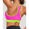 imageHolipick Womens Sports Bra Bikini Tops Racerback Swim Top Scoop Neck Bathing Suits Top Modest Padded Crop Tops Swimsuit OnlyPinkgreen
