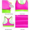 imageHolipick Womens Sports Bra Bikini Tops Racerback Swim Top Scoop Neck Bathing Suits Top Modest Padded Crop Tops Swimsuit OnlyPinkgreen