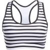 imageHolipick Womens Sports Bra Bikini Tops Racerback Swim Top Scoop Neck Bathing Suits Top Modest Padded Crop Tops Swimsuit OnlyStriped