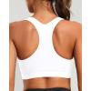 imageHolipick Womens Sports Bra Bikini Tops Racerback Swim Top Scoop Neck Bathing Suits Top Modest Padded Crop Tops Swimsuit OnlyWhite