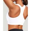 imageHolipick Womens Sports Bra Bikini Tops Racerback Swim Top Scoop Neck Bathing Suits Top Modest Padded Crop Tops Swimsuit OnlyWhite