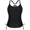 imageHolipick Womens Tankini Swim Top Only Tankini Bathing Suit Tops No BottomBlack